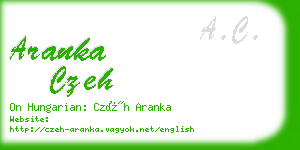 aranka czeh business card